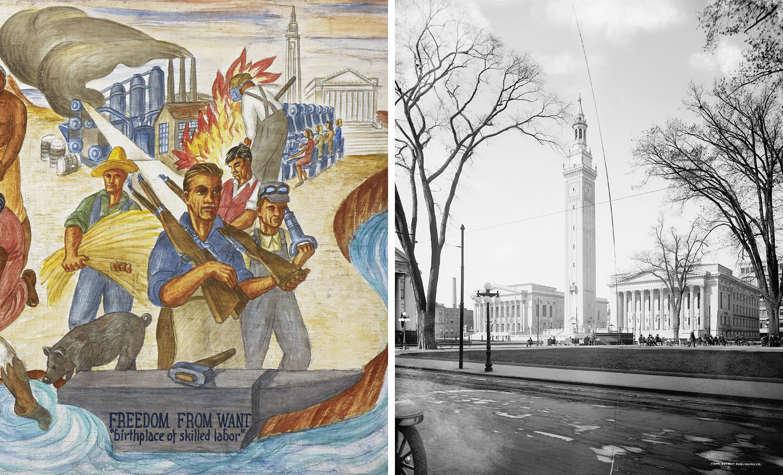 Mural study detail and photograph