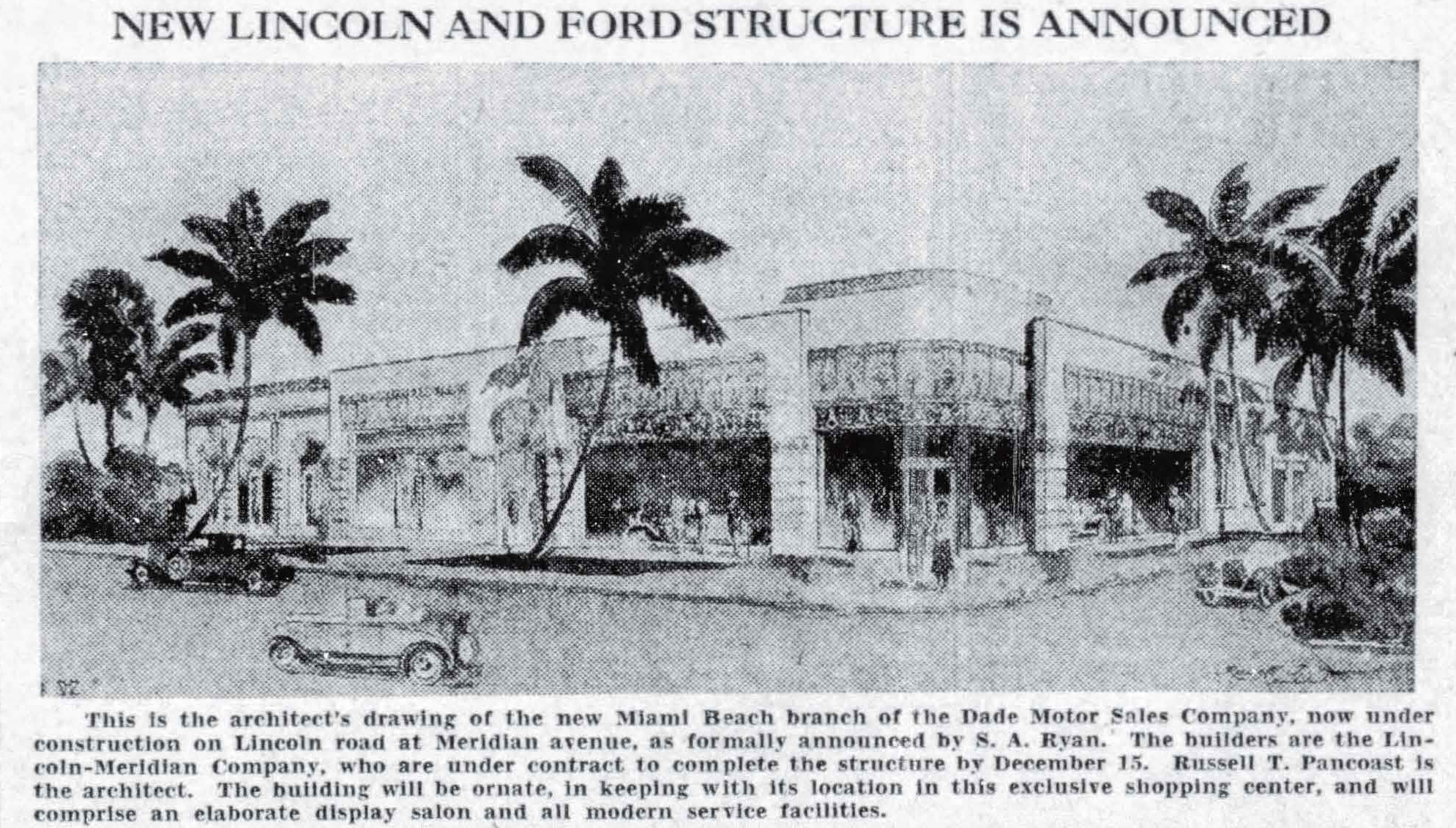 Ryan Motor location on Lincoln Road